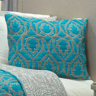 Rizzy Home Trellis Sham In Blue