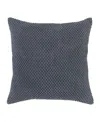 Rizzy Home Urban Farmhouse Solid Woven Decorative Pillow, 20" X 20" In Dark Gray