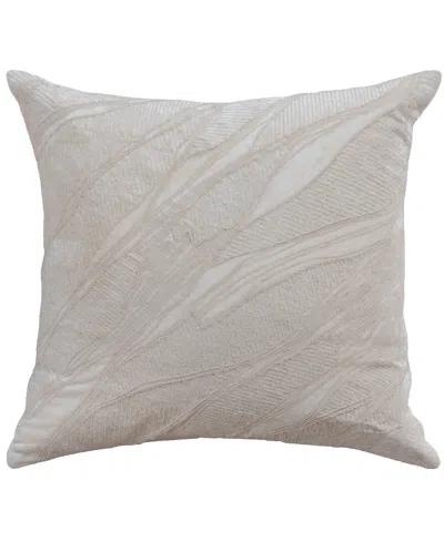 Rizzy Home Veda Velvet Decorative Pillow, 22" X 22" In White