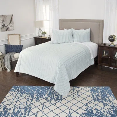 Rizzy Home Ventrice Single Quilt In Ivory