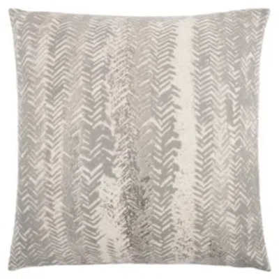 Rizzy Home Veritcal Stripe Polyester Filled Decorative Pillow, 20" X 20" In Gray