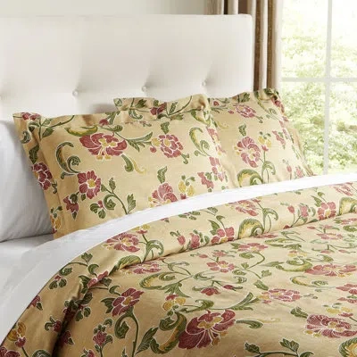 Rizzy Home Whitaker Tan & Tangerine Duvet Cover In Tan,tangerine