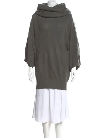 Pre-owned Rlx By Ralph Lauren Cashmere Cowl Neck Sweater In Gray