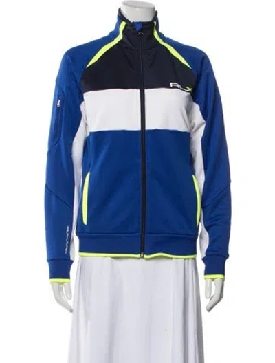 Pre-owned Rlx By Ralph Lauren Colorblock Pattern Performance Jacket In Blue