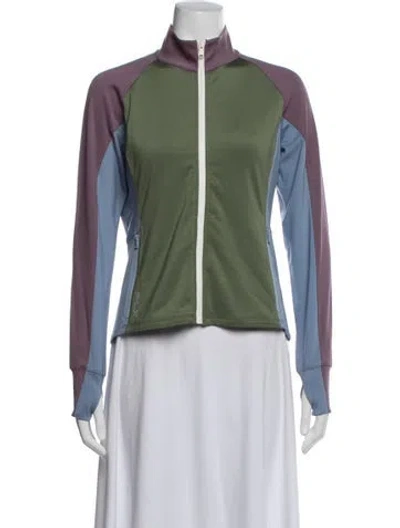 Pre-owned Rlx By Ralph Lauren Colorblock Pattern Performance Jacket W/ Tags In Green