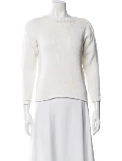 Pre-owned Rlx By Ralph Lauren Crew Neck Sweater In White