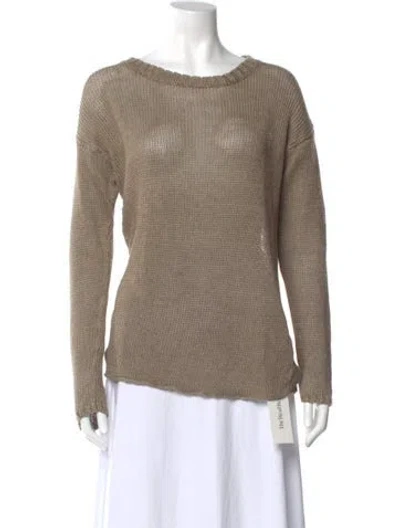 Pre-owned Rlx By Ralph Lauren Linen Scoop Neck Sweater In Neutral