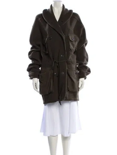 Pre-owned Rlx By Ralph Lauren Merino Wool Parka In Green