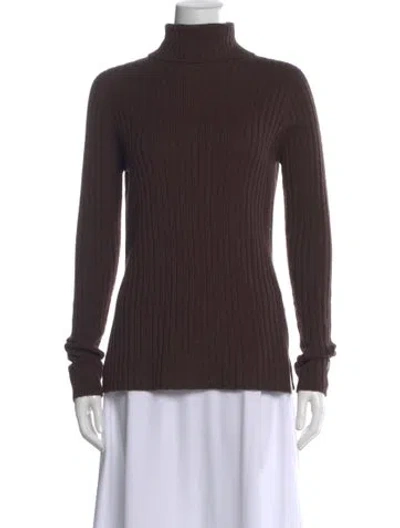 Pre-owned Rlx By Ralph Lauren Merino Wool Turtleneck Sweater In Brown