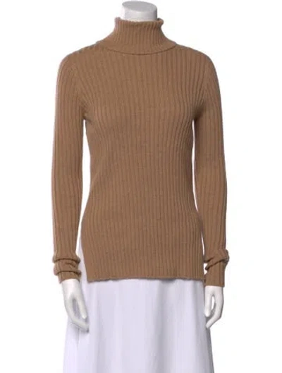 Pre-owned Rlx By Ralph Lauren Merino Wool Turtleneck Sweater In Neutral