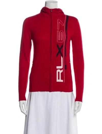 Pre-owned Rlx By Ralph Lauren Mock Neck Sweater In Red