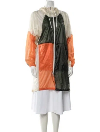 Pre-owned Rlx By Ralph Lauren Nylon Colorblock Pattern Performance Jacket In Green
