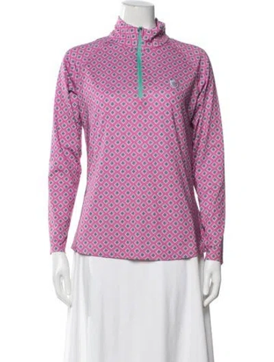 Pre-owned Rlx By Ralph Lauren Patterned Performance Jacket In Pink