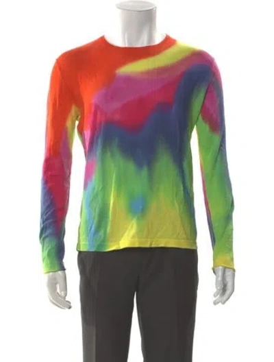 Pre-owned Rlx By Ralph Lauren Tie-dye Print Crew Neck Pullover In Green