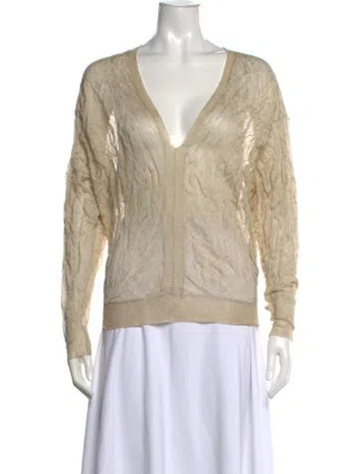 Pre-owned Rlx By Ralph Lauren V-neck Sweater In Neutral