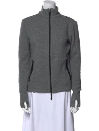 Pre-owned Rlx By Ralph Lauren Wool Mock Neck Sweater In Gray