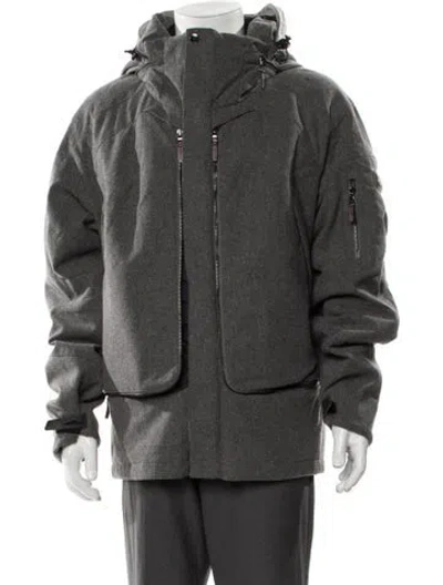 Pre-owned Rlx By Ralph Lauren Wool Parka In Gray