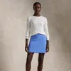 Rlx Golf 17" Performance Pleated Skort In Summer Blue