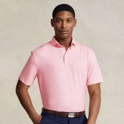 Rlx Golf Classic Fit Performance Polo Shirt In Peaceful Coral Floral
