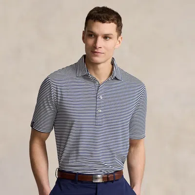 Rlx Golf Classic Fit Performance Polo Shirt In Refined Navy/white