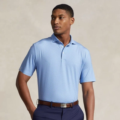 Rlx Golf Classic Fit Performance Polo Shirt In Summer Blue Refined Tile
