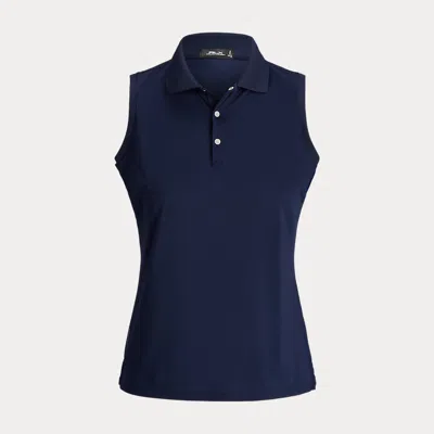 Rlx Golf Classic Fit Sleeveless Tour Polo Shirt In Blue