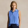 Rlx Golf Classic Fit Sleeveless Tour Polo Shirt In Summer Blue