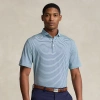 Rlx Golf Classic Fit Striped Stretch Polo Shirt In Pastel Mint Multi