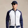Rlx Golf Colour-blocked Double-knit Bomber Jacket In Blue