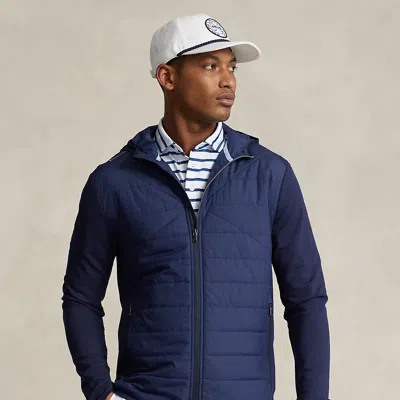 Rlx Golf Hybrid Hooded Jacket In Blue
