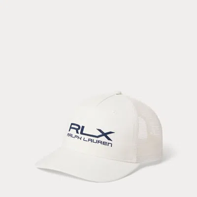 Rlx Golf Logo Twill Trucker Cap In White