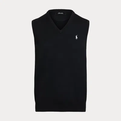 Rlx Golf Performance Cotton-blend Jumper Waistcoat In Black