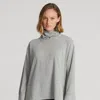Rlx Golf Performance Cotton-blend Turtleneck In Light Grey Heather