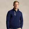 Rlx Golf Performance Jersey Quarter-zip Pullover In Blue