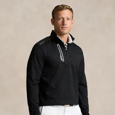 Rlx Golf Performance Jersey Quarter-zip Pullover In Polo Black