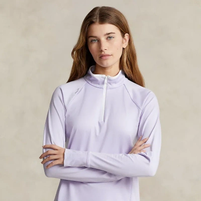 Rlx Golf Performance Quarter-zip Pullover In Flower Purple/white