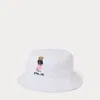 Rlx Golf Polo Bear Cotton Bucket Hat In White