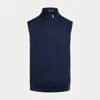 Rlx Golf Stretch Jersey Quarter-zip Waistcoat In Blue