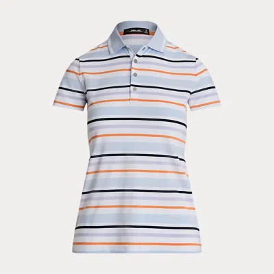 Rlx Golf Striped Stretch Jersey Polo Shirt In Animal Print