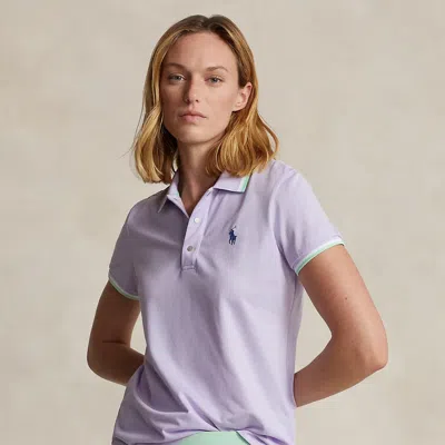 Rlx Golf Tailored Fit Jersey Polo Shirt In Purple