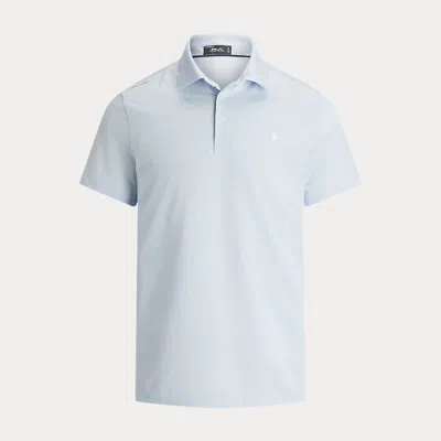 Rlx Golf Tailored Fit Performance Mesh Polo Shirt In Blue