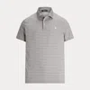 Rlx Golf Tailored Fit Performance Mesh Polo Shirt In Gray