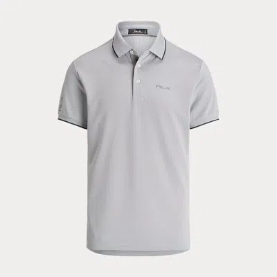Rlx Golf Tailored Fit Performance Polo Shirt In Grey