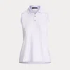 Rlx Golf Tailored Fit Sleeveless Polo Shirt In White