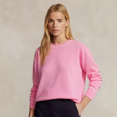 Rlx Golf Washable Cashmere Crewneck Jumper In Pink