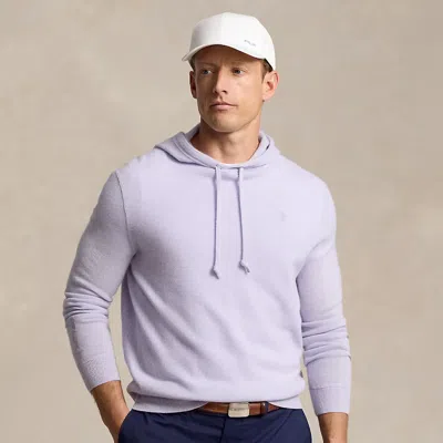 Rlx Golf Washable Cashmere Hooded Sweater In Flower Purple