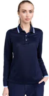 Rlx Long Sleeve Tour Pique Val Polo Navy Multi In Navy Multi