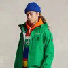 Rlx Water-repellent Hooded Jacket In Green