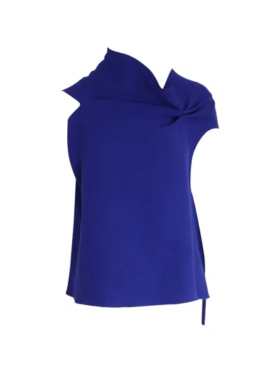 Pre-owned Rm By Roland Mouret Asymmetric Top In Blue