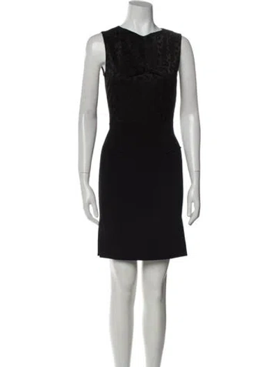 Pre-owned Rm By Roland Mouret Bateau Neckline Mini Dress In Black